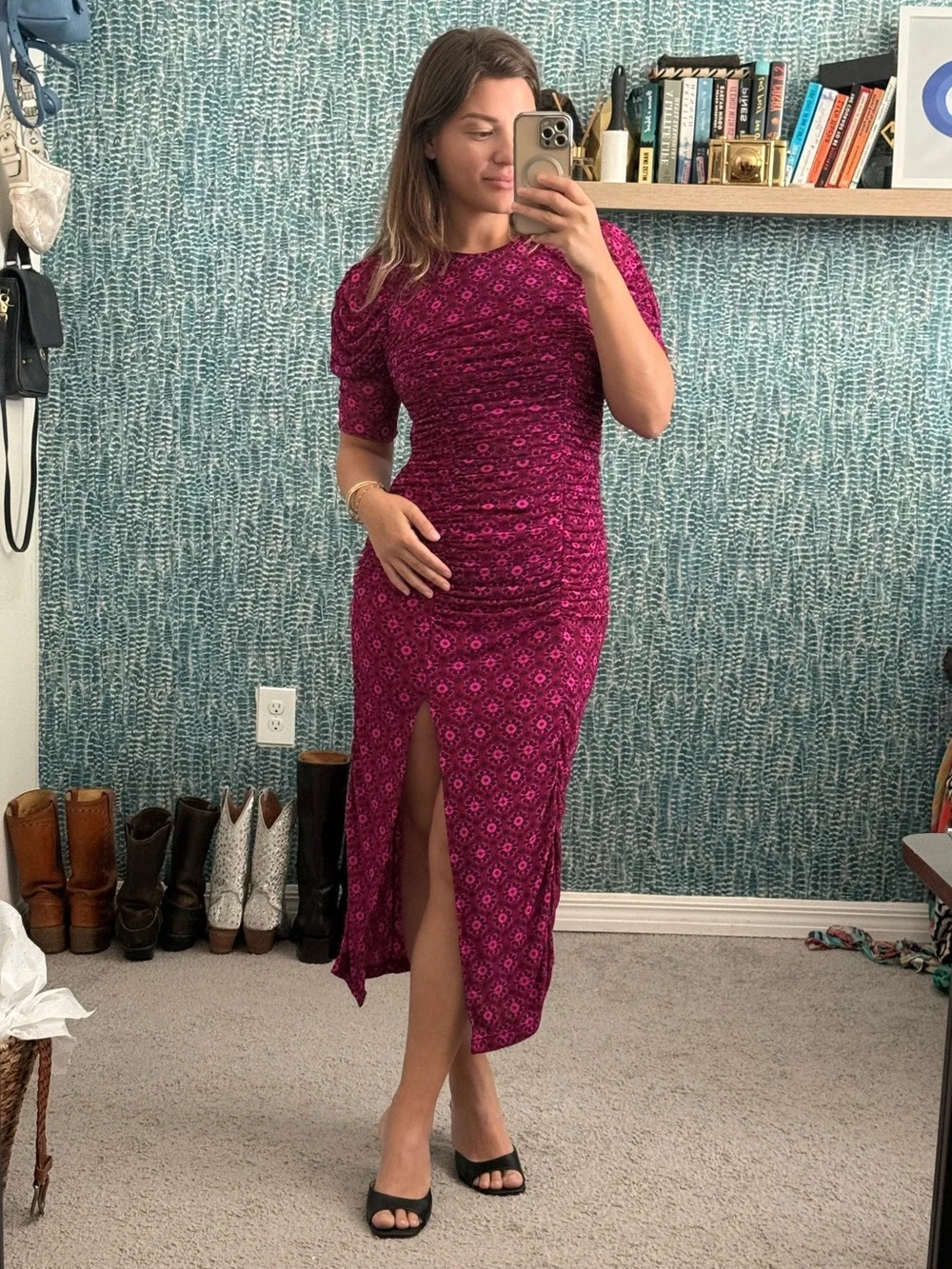 Free People Brielle dress in fuscia size small